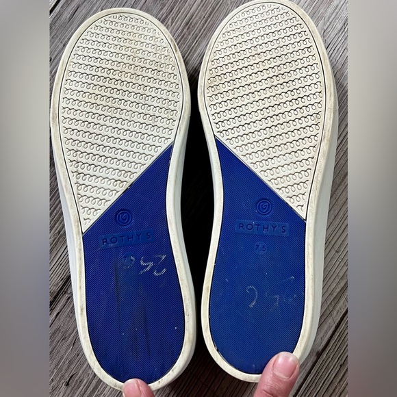 Rothy’s The Original Slip On Sneaker in Black Solid Casual Sporty Shoes - Picture 9 of 10